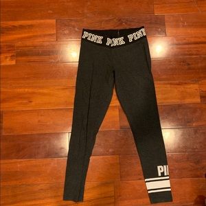Pink Victoria Secret Gray Leggings